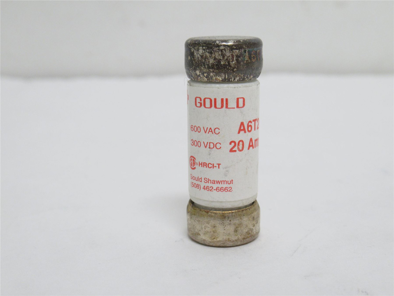Gould A6T20; Very Fast Acting Fuse; 20A; 600VAC/300VDC