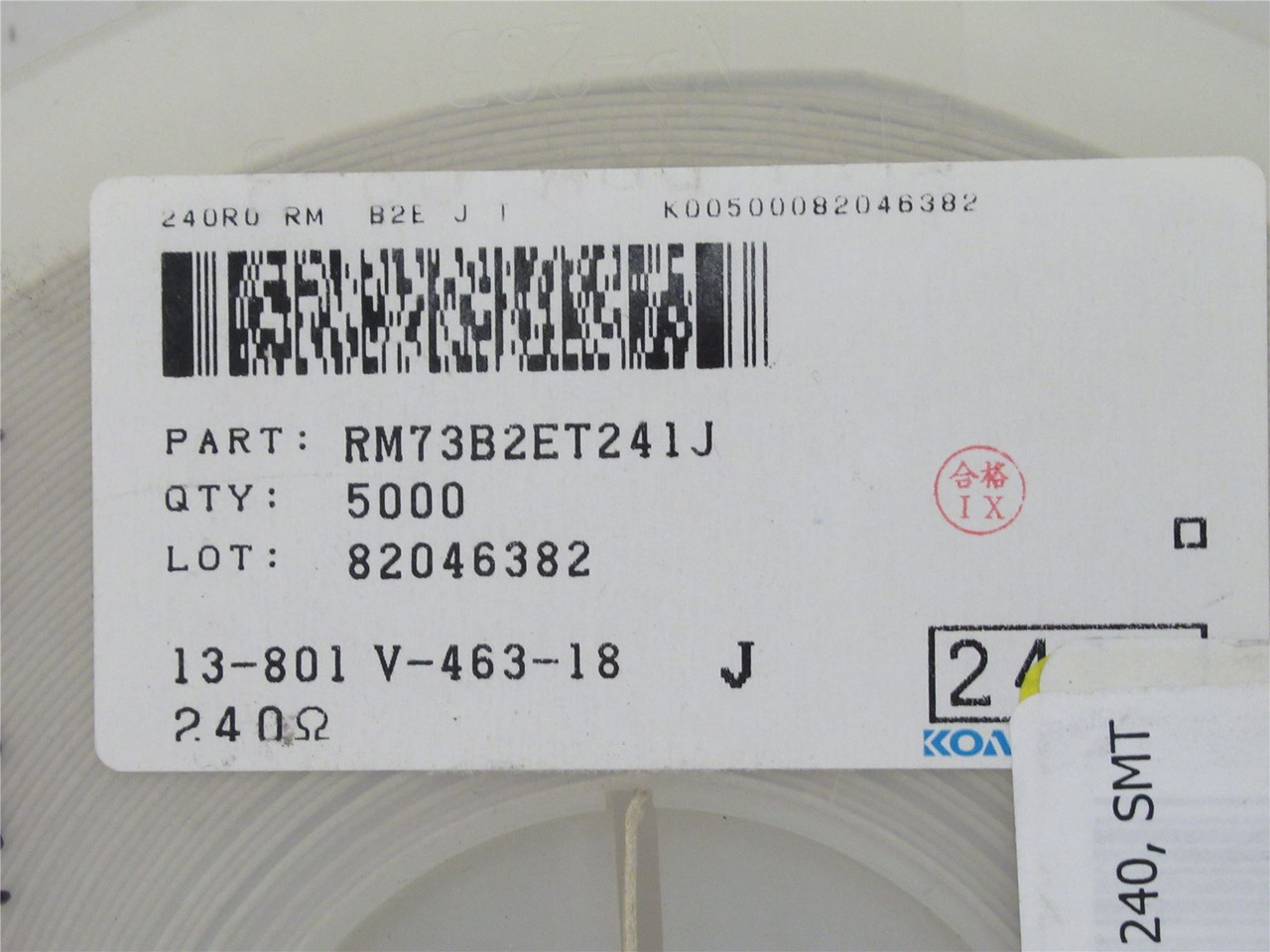 KOA Speer RM73B2ET241J; Lot-4500 Chip Resistor; 240ohm 1/2W