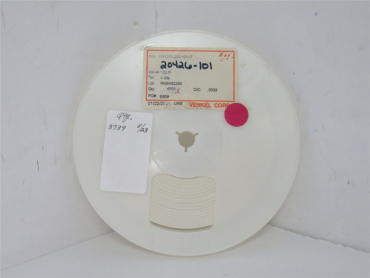 Venkel CR1210-2W-101JT; Lot-3600 Chip Resistor; 100ohm