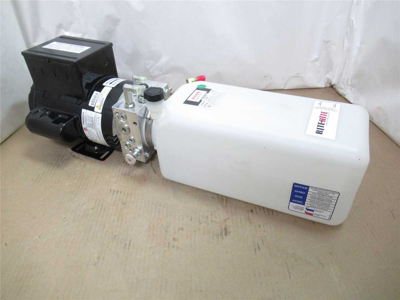 Bucher M-4550-0272 0156696; Hyd Power Pack 1HP 115/208-230VAC