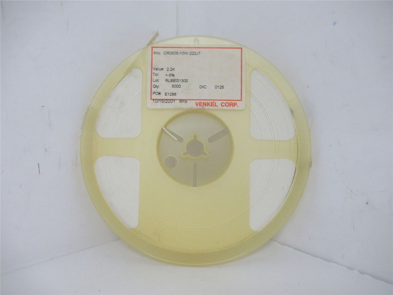 Venkel CR0805-10W-222JT; Lot-4500 Chip Resistor; 2.2K; +-5%