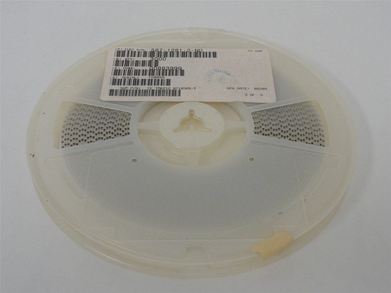 Taiyo Yuden TMK212B7105KG-T; Lot-1750 Ceramic Capacitor 1uF