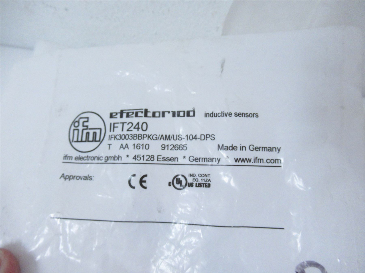 IFM IFT240; Proximity Sensor Inductive 12mm