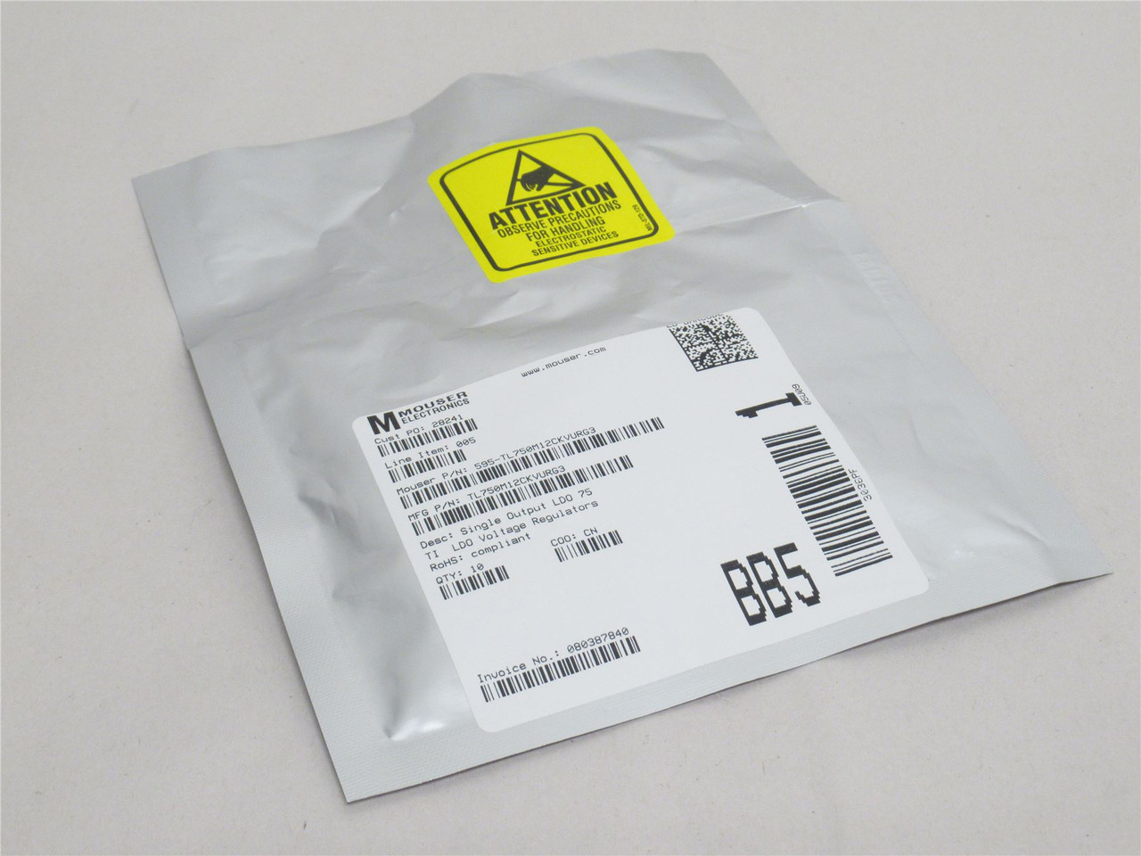 Texas Instruments TL750M12CKVURG3; Bag-10 Voltage Regulators