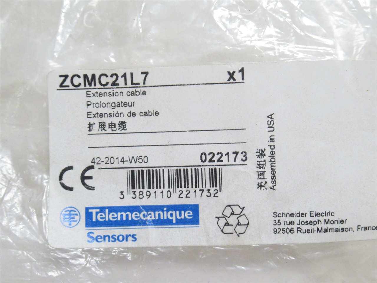 Telemecanique ZCMC21L7; Limit Switch Base; Pre-Wired