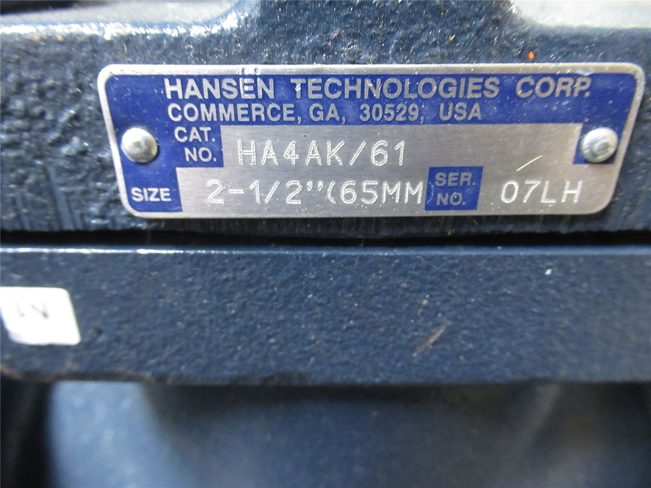 Hansen HA4AK/61; Reseating Relief Pressure Regulator 2-1/2"