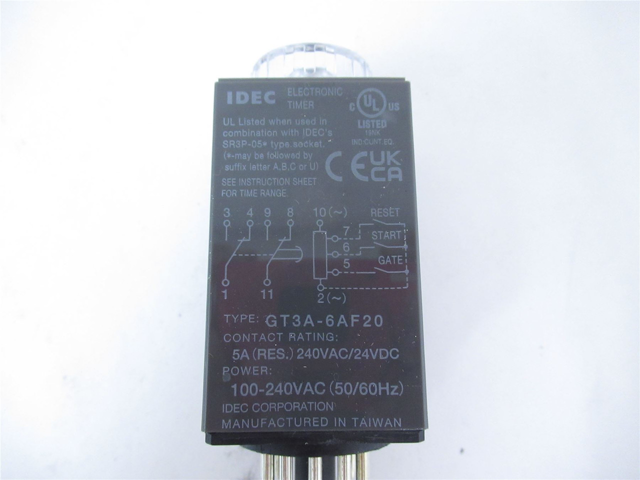 IDEC GT3A-6AF20; Timer one shot On delay 100-240VAC 01.s-180h