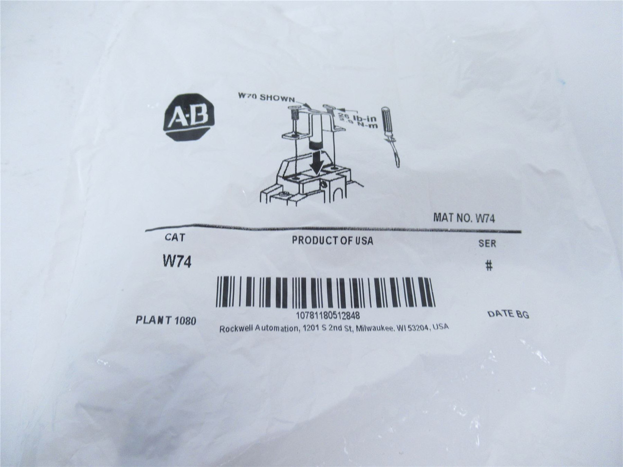Allen-Bradley W74; Relay Overload Heater Element
