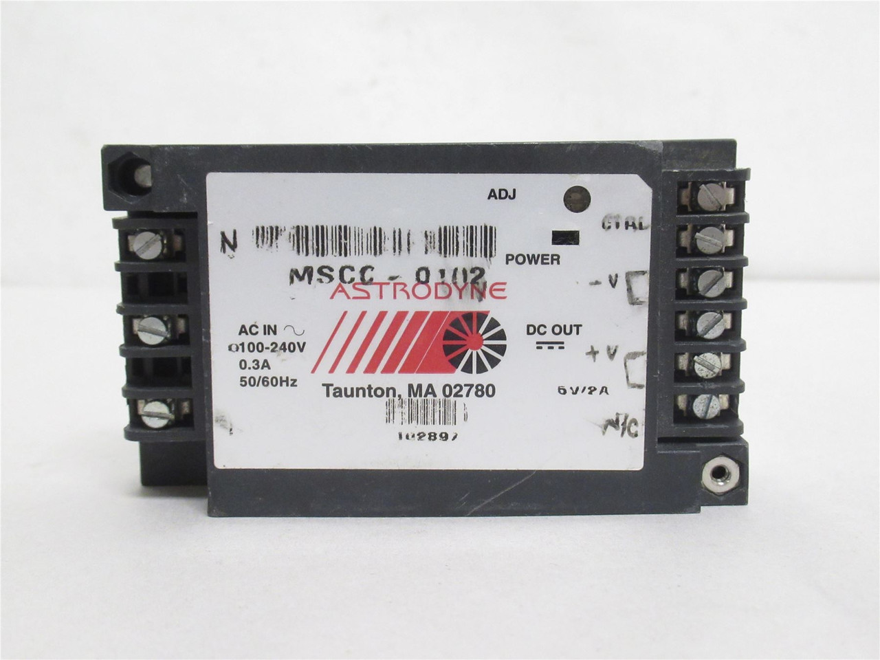 Astrodyne MSCC-0102; Enclosed AC/DC Converter 100-240VAC In 6V Out