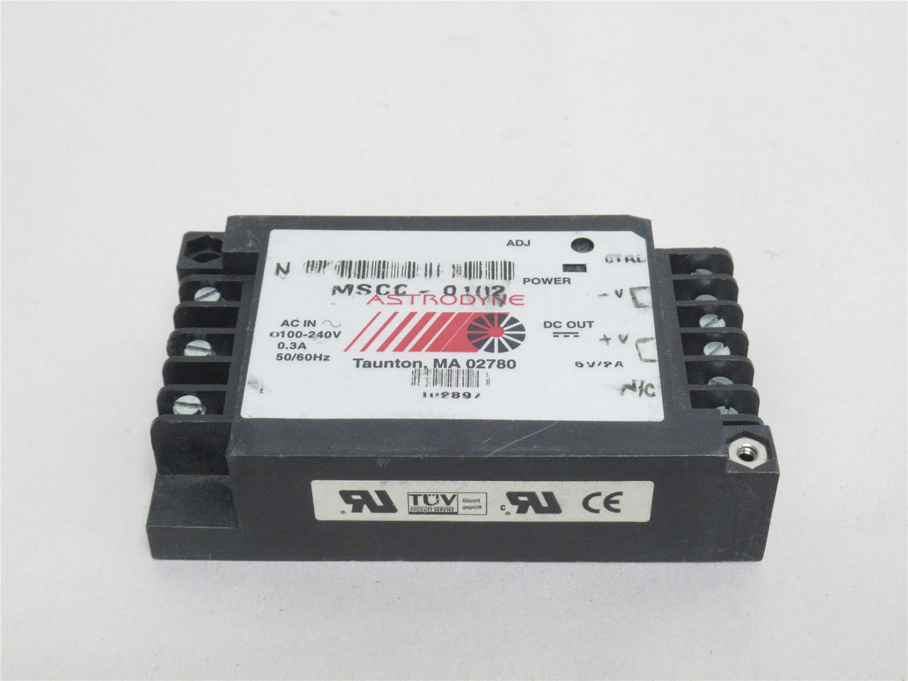 Astrodyne MSCC-0102; Enclosed AC/DC Converter 100-240VAC In 6V Out