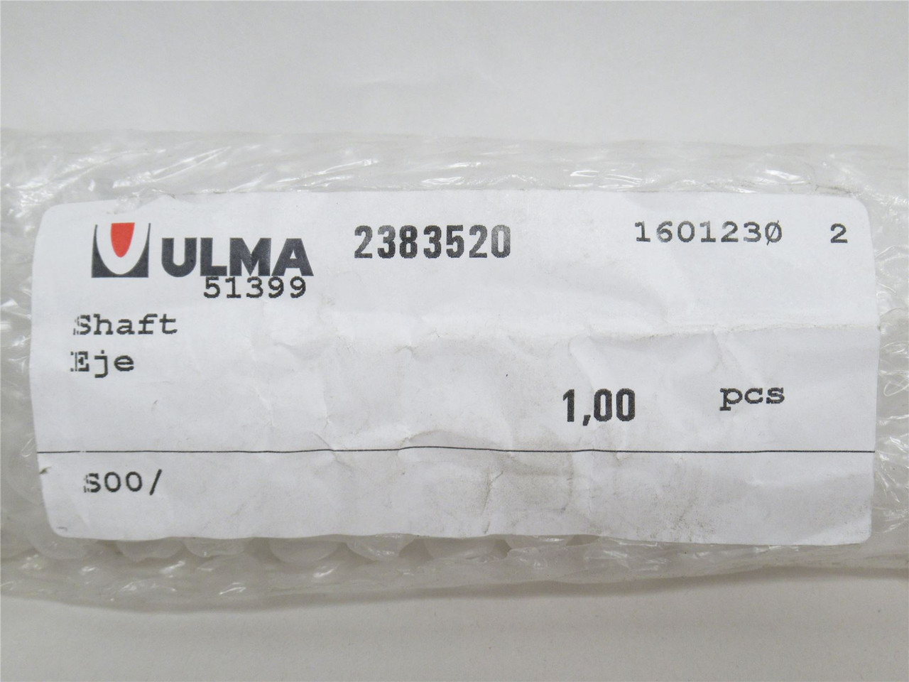 Ulma UL2383520; Detector Sprocket Shaft; SS; 24-7/8" Long