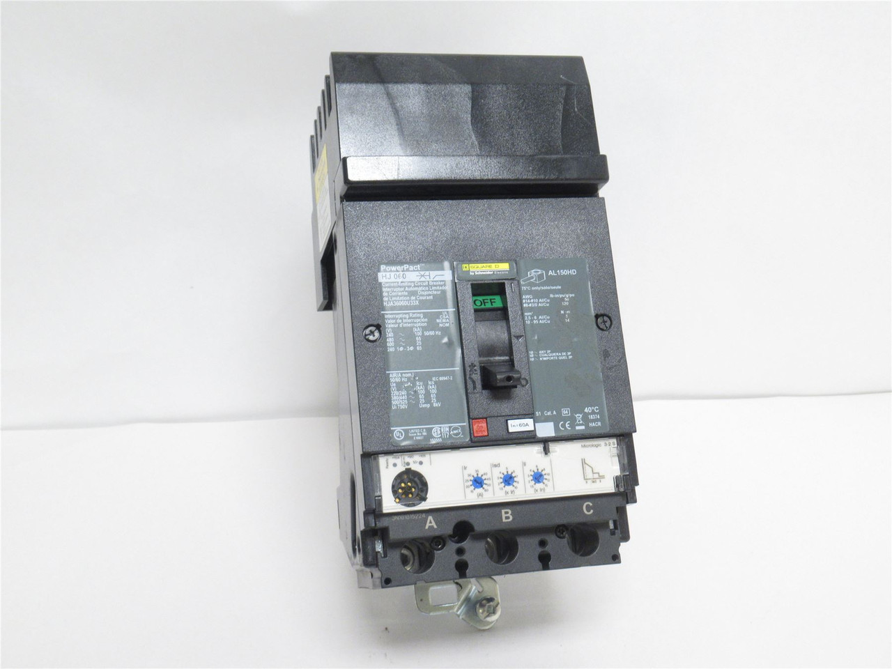 Square D HJA36060U33X; Circuit Breaker; 60A; 3P; 600VAC
