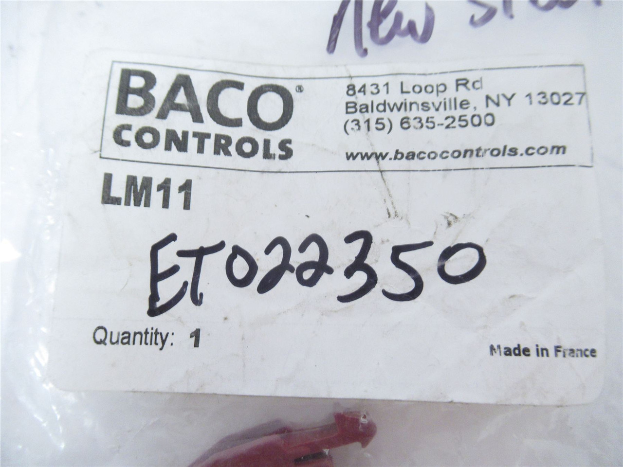 Baco LM11; Contact Block1 NO 1 NC Joystick 22MM Factory Seal