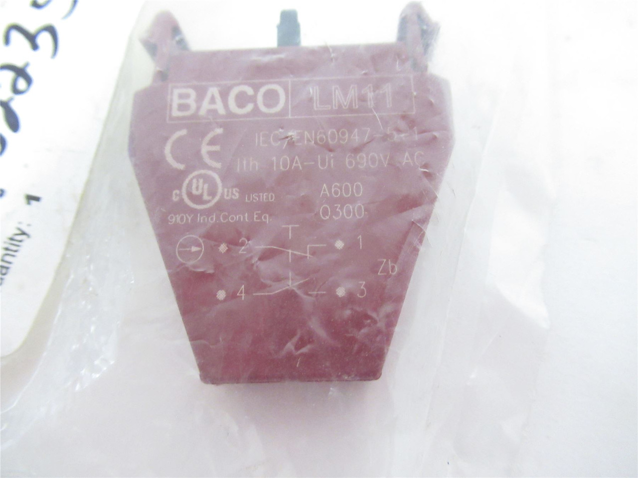 Baco LM11; Contact Block1 NO 1 NC Joystick 22MM Factory Seal