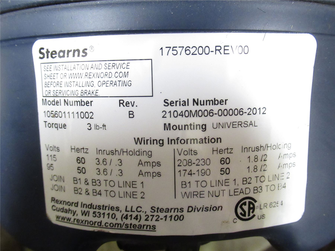 Columbia HF1000-1A34-F-02; Electric Hoist; 1000LBS; 208-230VAC; 1HP