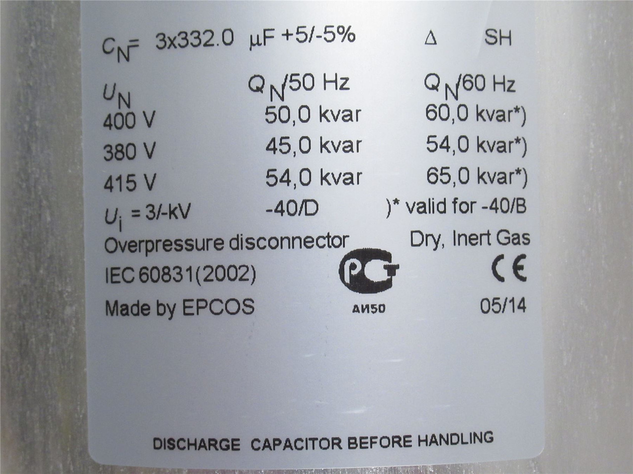 Epcos B25669A3996J375; Film Capacitor 3x332.0uF +5/-5% 400V