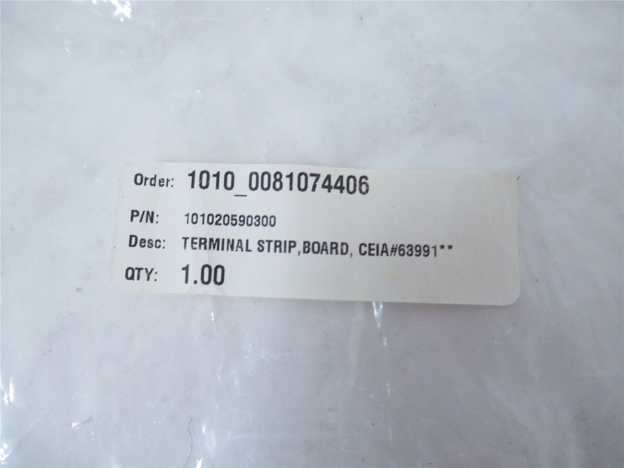 CEIA 101020590300; Control Board; Terminal Strip