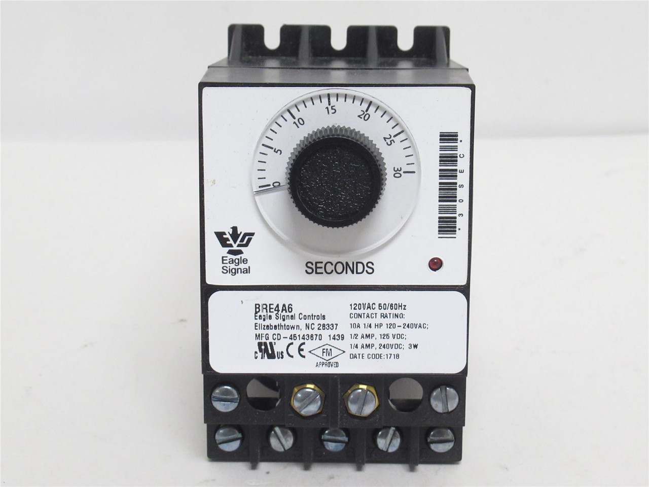 Danaher BRE4A6; Electronic Reset Timer; 30 Sec; 120V