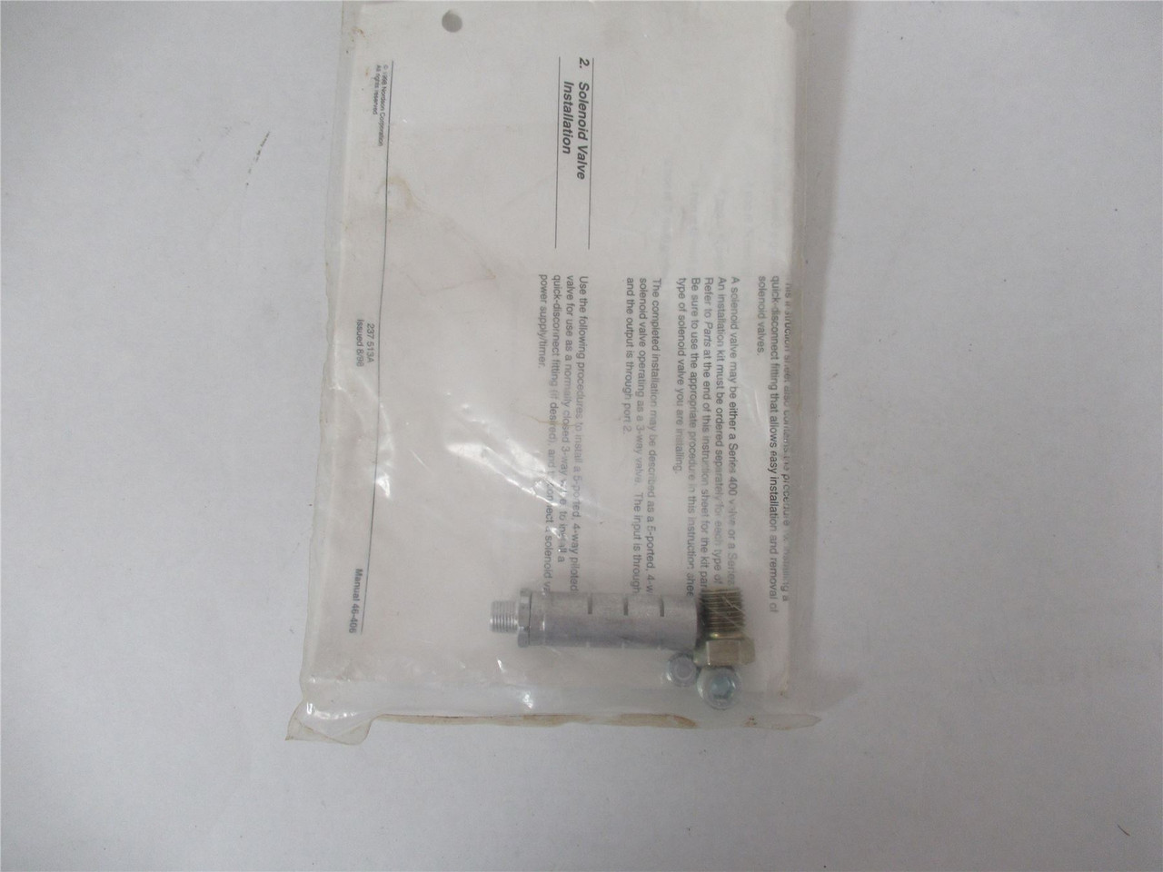 Nordson 231260a; Solenoid Valve Installation Kit