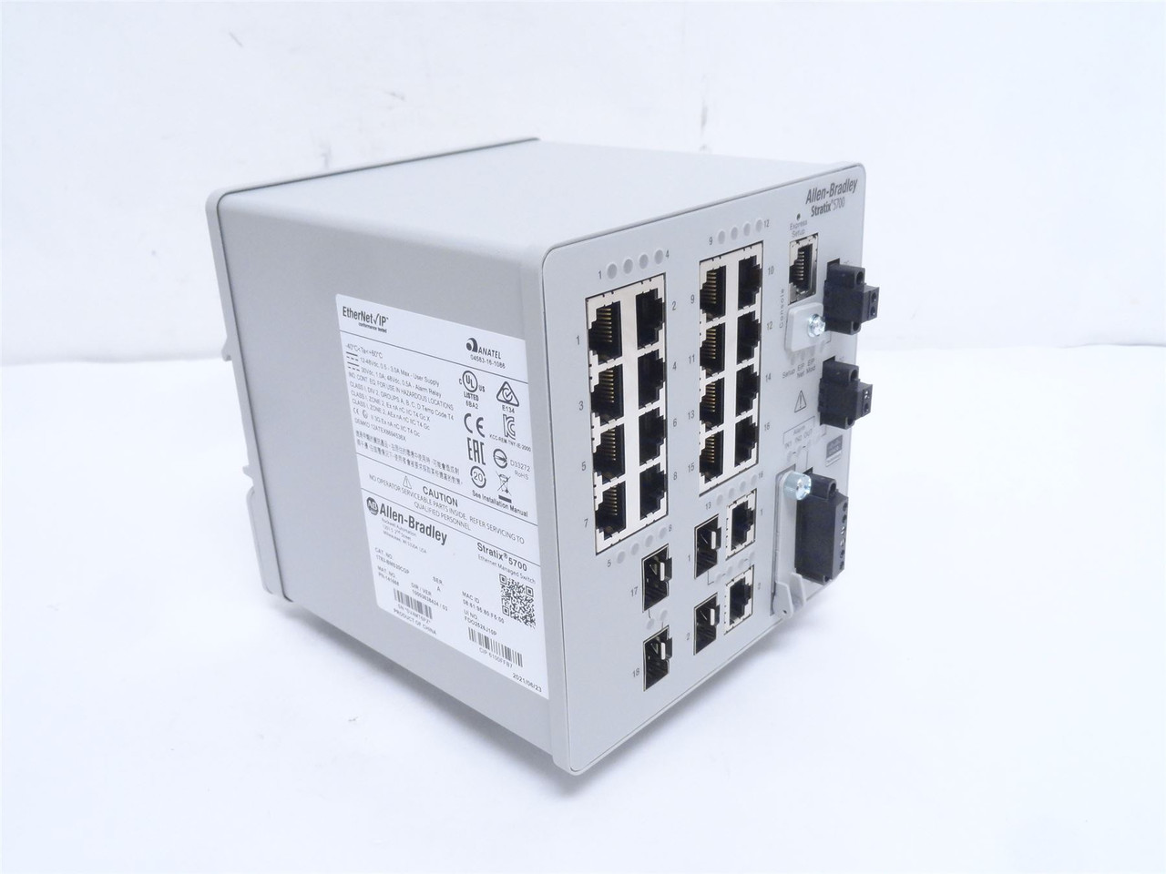 Allen-Bradley 1783-BMS20CGP; Ethernet Switch; 18-Port w/2-SFP