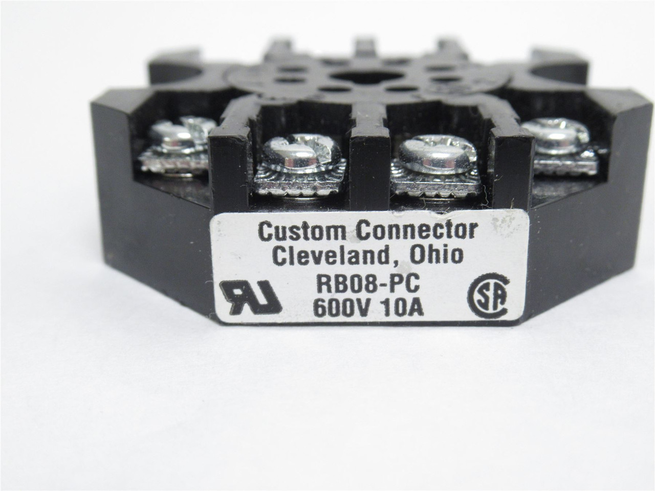 Custom Connector RB08-PC; Lot-2 Relay Socket; 600V; 10A; 8PIN