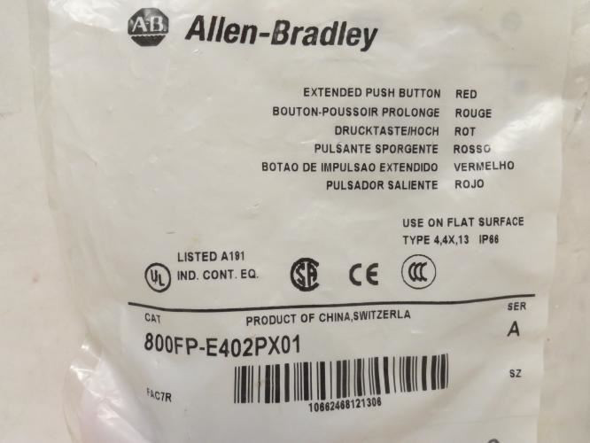 Allen-Bradley 800FP-E402PX01; Extended Push Button; Momentary