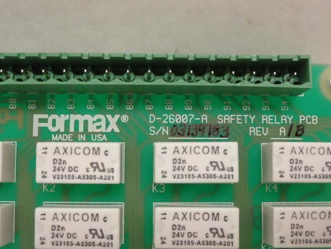 Formax D-26007-A; Circuit Board; Safety Relay PC