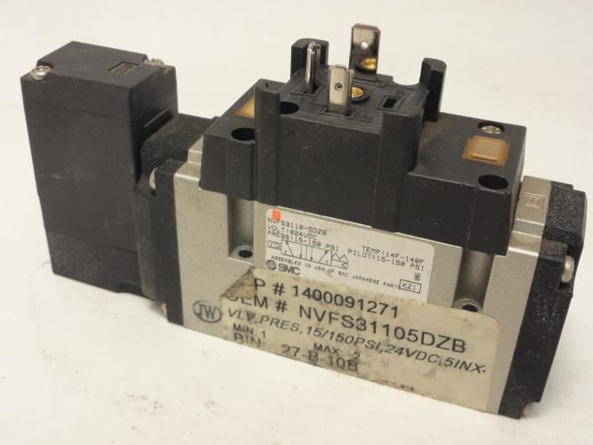 SMC NVFS3110-5DZB; Solenioid Valve; 24VDC; 15-150PSI