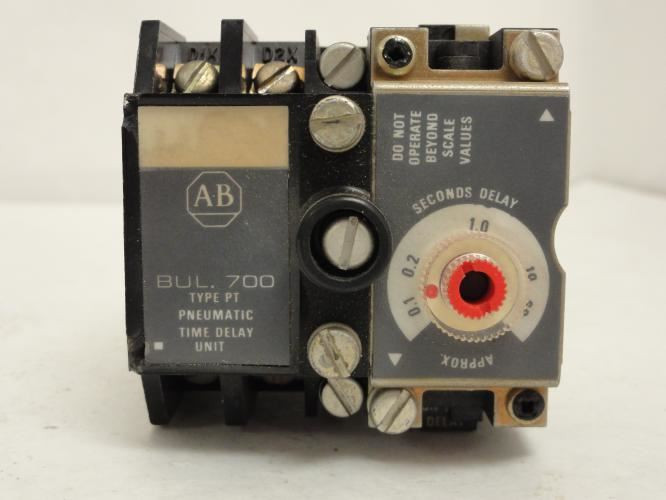 Allen-Bradley 700-PT; Pnuematic Time Delay Unit; 10A; Ser: A
