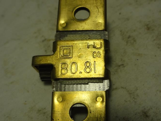 Square D B0.81; Overload Thermal Unit;  0.59-0.71A