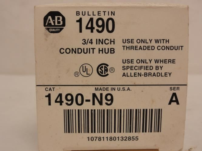 Allen-Bradley 1490-N9; Conduit Hub; Size: 3/4" NPT