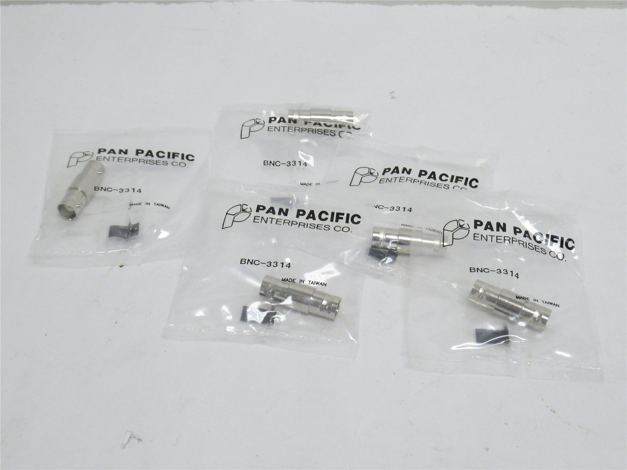Pan Pacific BNC-3314; Lot-5 Double Barrel Coaxial Adapters