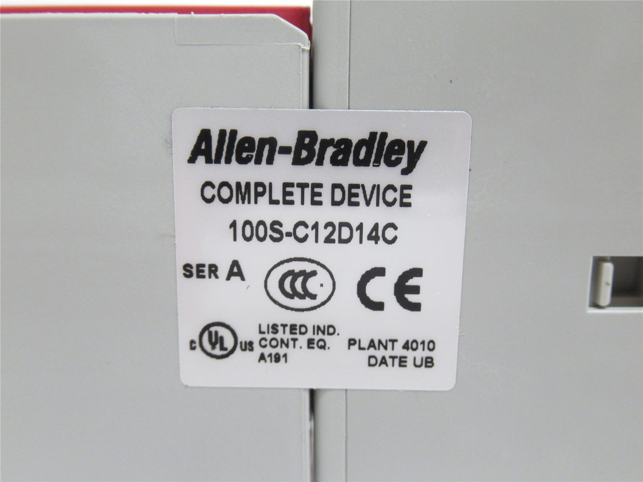 Allen-Bradley 100S-C12D14C; Contactor 12A; 600VAC; Coil: 120V