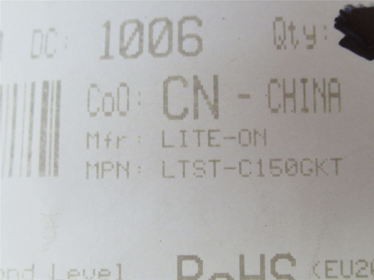 Lite-On LTST-C150GKT; Lot-490 Green LED 2-Pin Chip