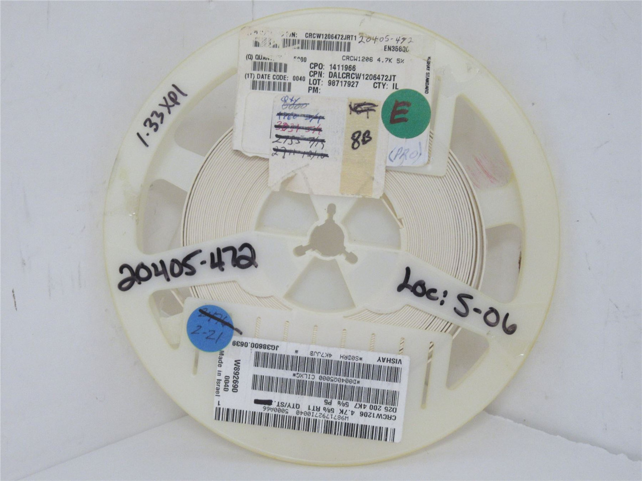 Vishay CRCW1206472JRT1; Lot-2000 Resistor 4.7KOhm