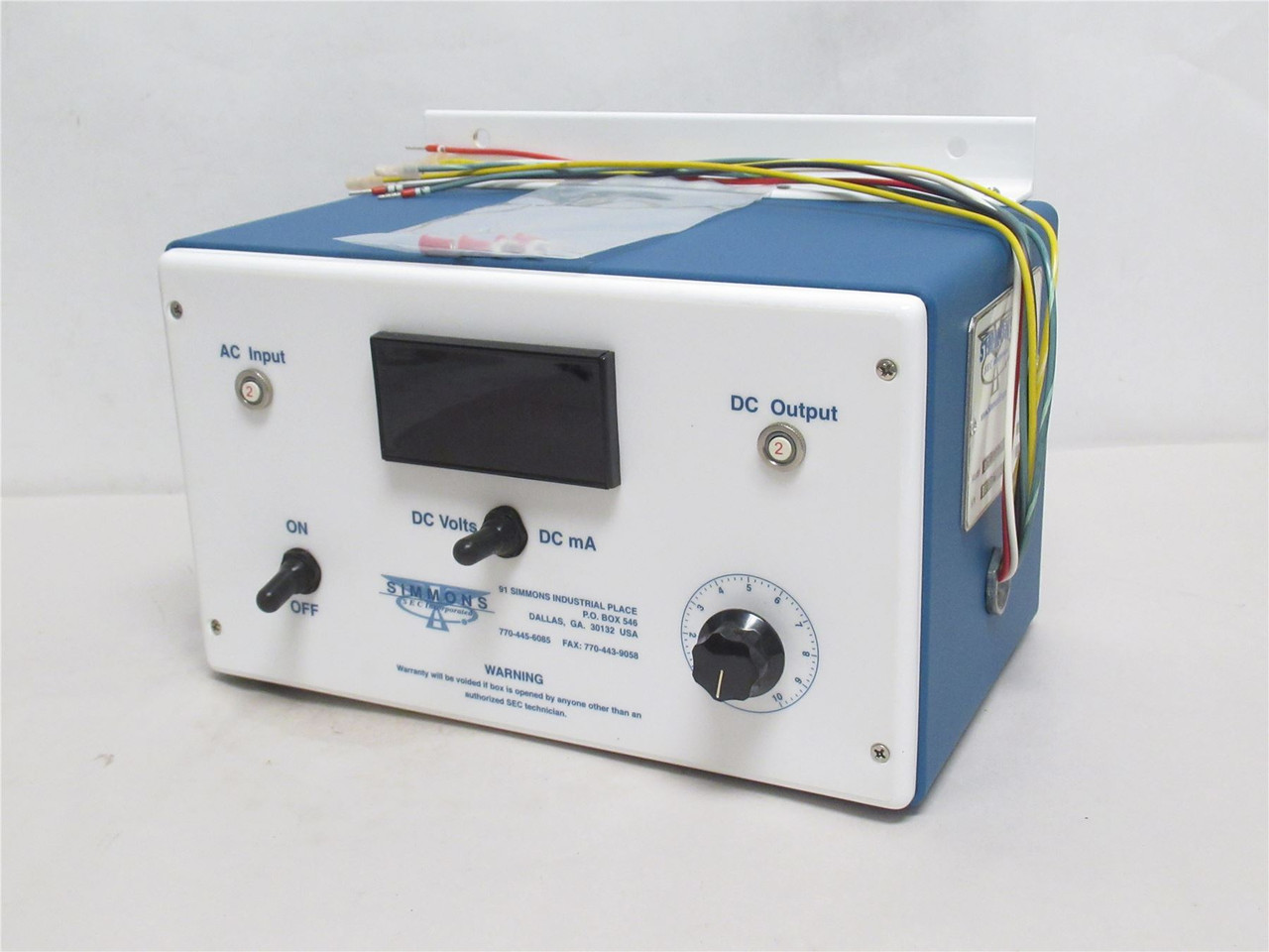 Simmons SF7009; Voltage Regulator 120VAC In; 45VDC Out