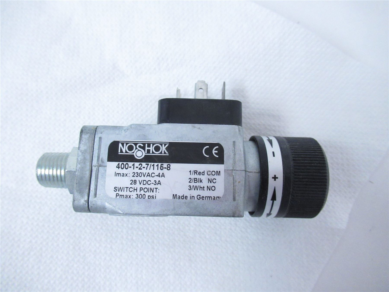 Noshok 400-1-2-7/115-8; Pressure Switch 230VAC-4A 28 VDC-3A