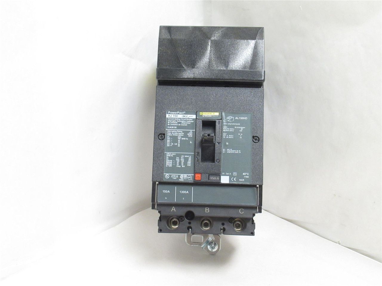 Square D HJA36150; I-Line Circuit Breaker; 150A; 3P; 600VAC