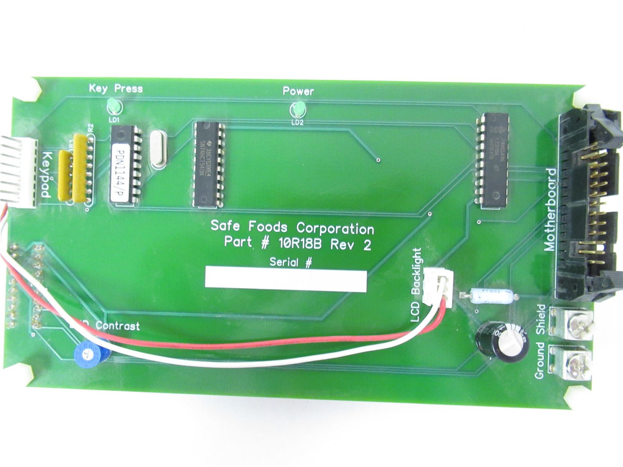 Safe Foods Corp 10R18B; PLC Board Gen3 Display REVA 76V00A
