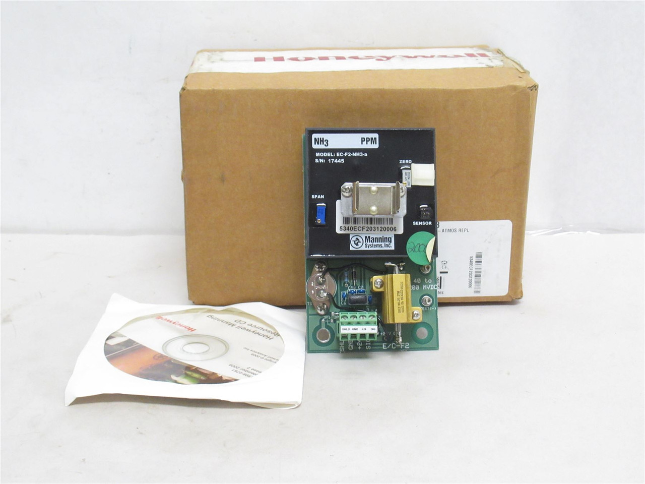 Honeywell EC-F2-NH3; Manning Replacement Ammonia Sensor Cell