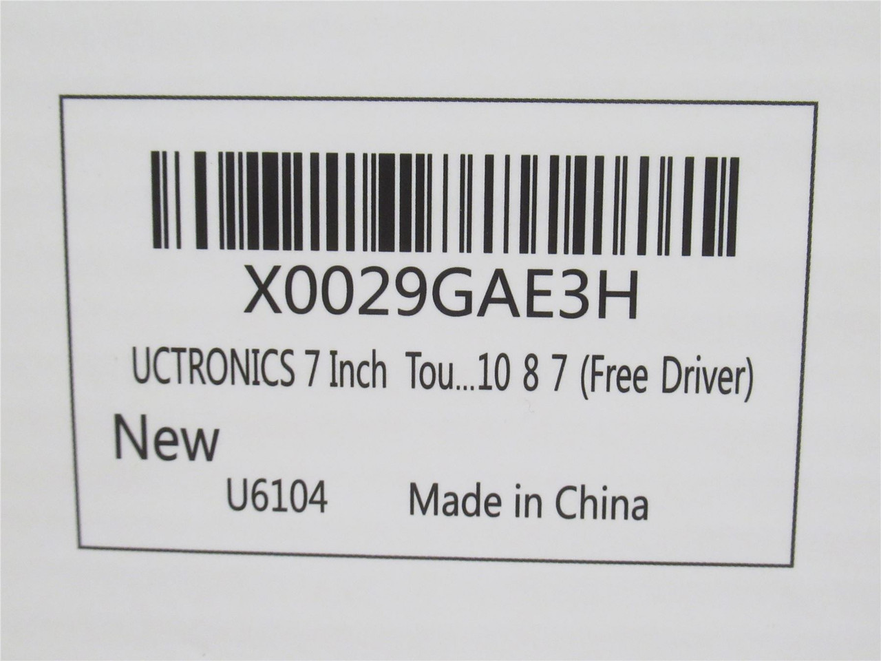 Uctronics X0029GAE3H; Raspberry Pi Screen; Size: 7" 1024x600 LCD