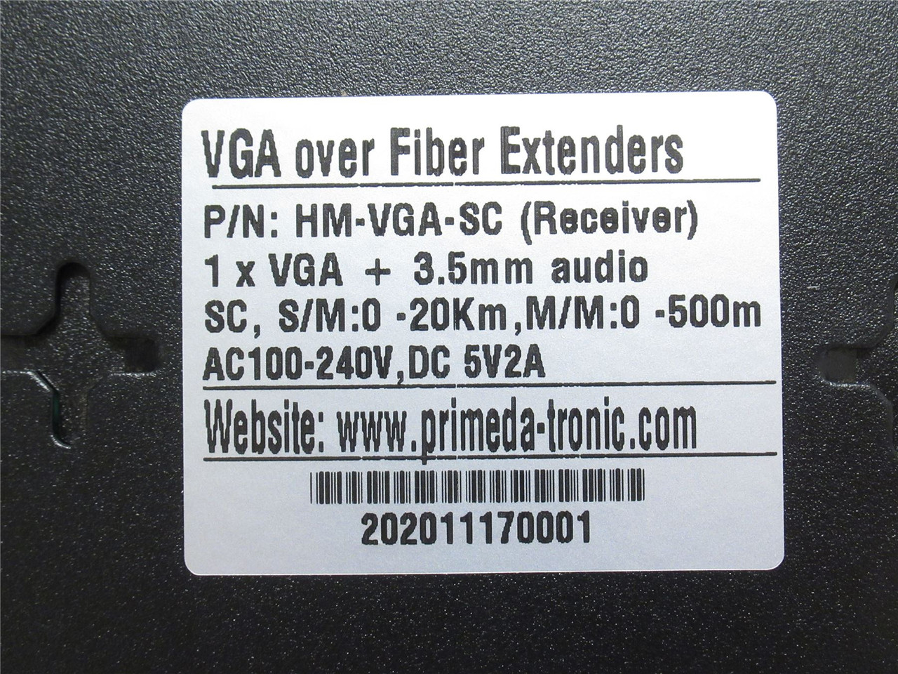 Primeda B07ZYL2Z2D; VGA Extenders;1080P VGA Over Single Fiber; 20KM