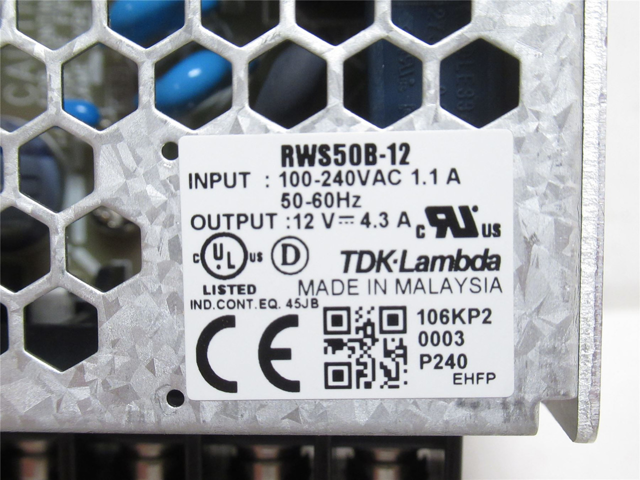 TDK RWS50B-12; Power Supply; 100-240VAC In; 12VDC Out