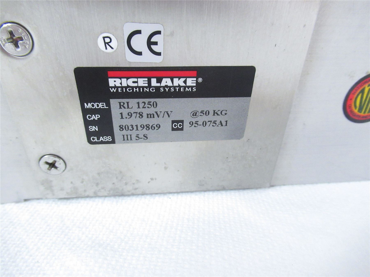 Rice Lake RL1250; Load Cell 50KG Cap 32849