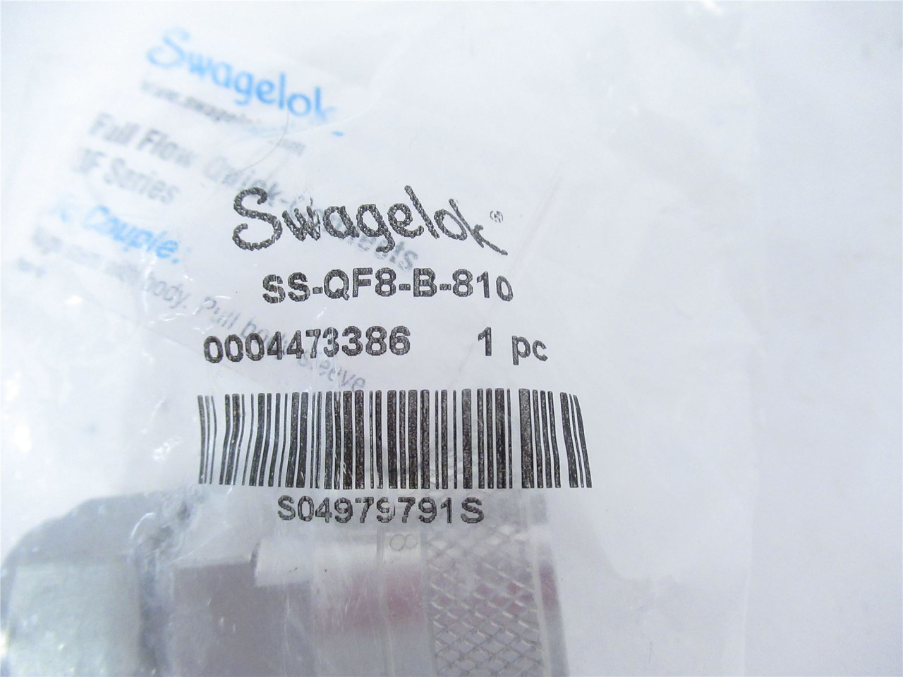 Swagelok SS-QF8-B-810; Quick-Connect Body 1/2" Tube Fitting