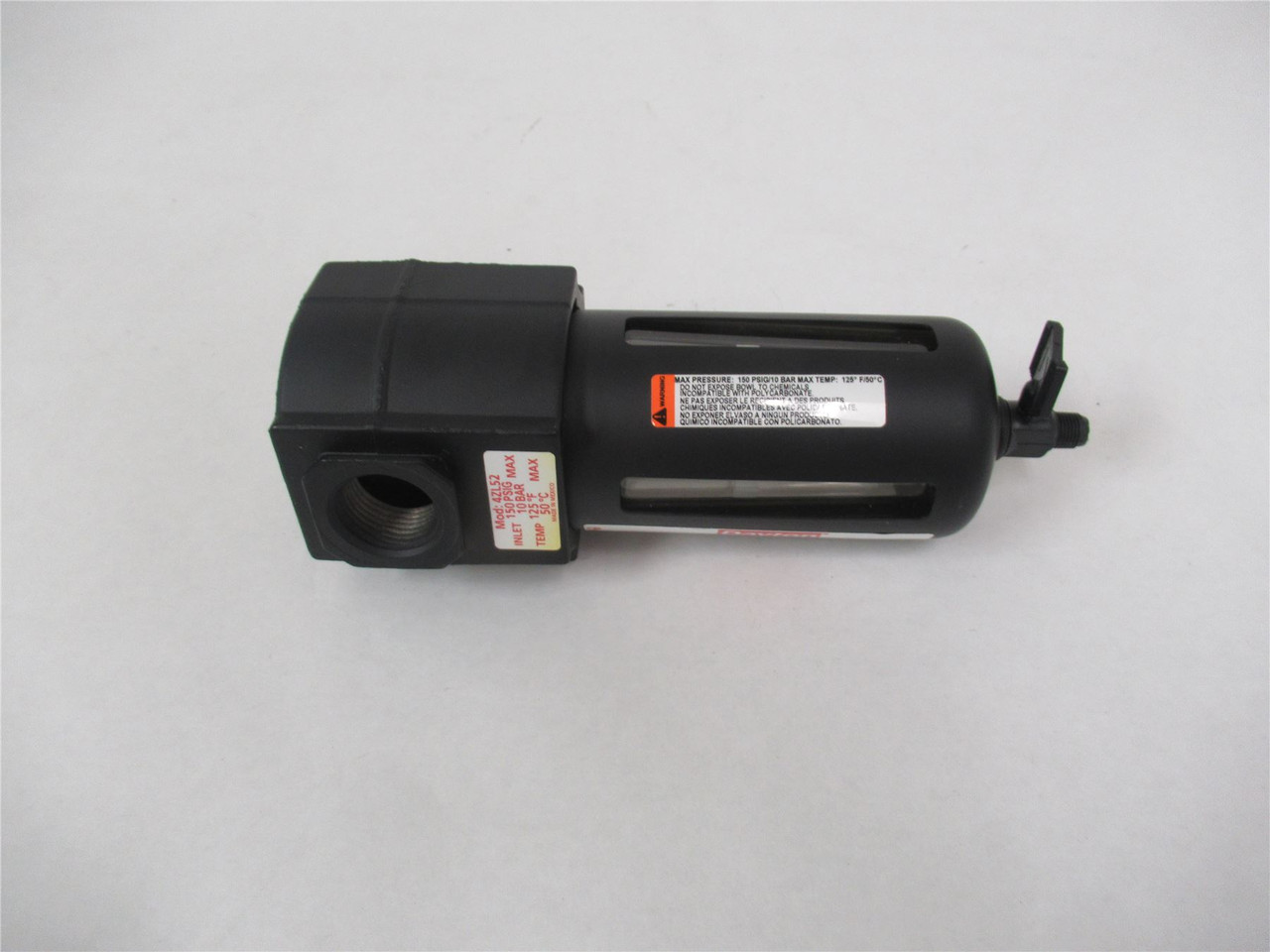 Dayton 4Zl52; Compressed Air Filter 150 psi 3.15" W