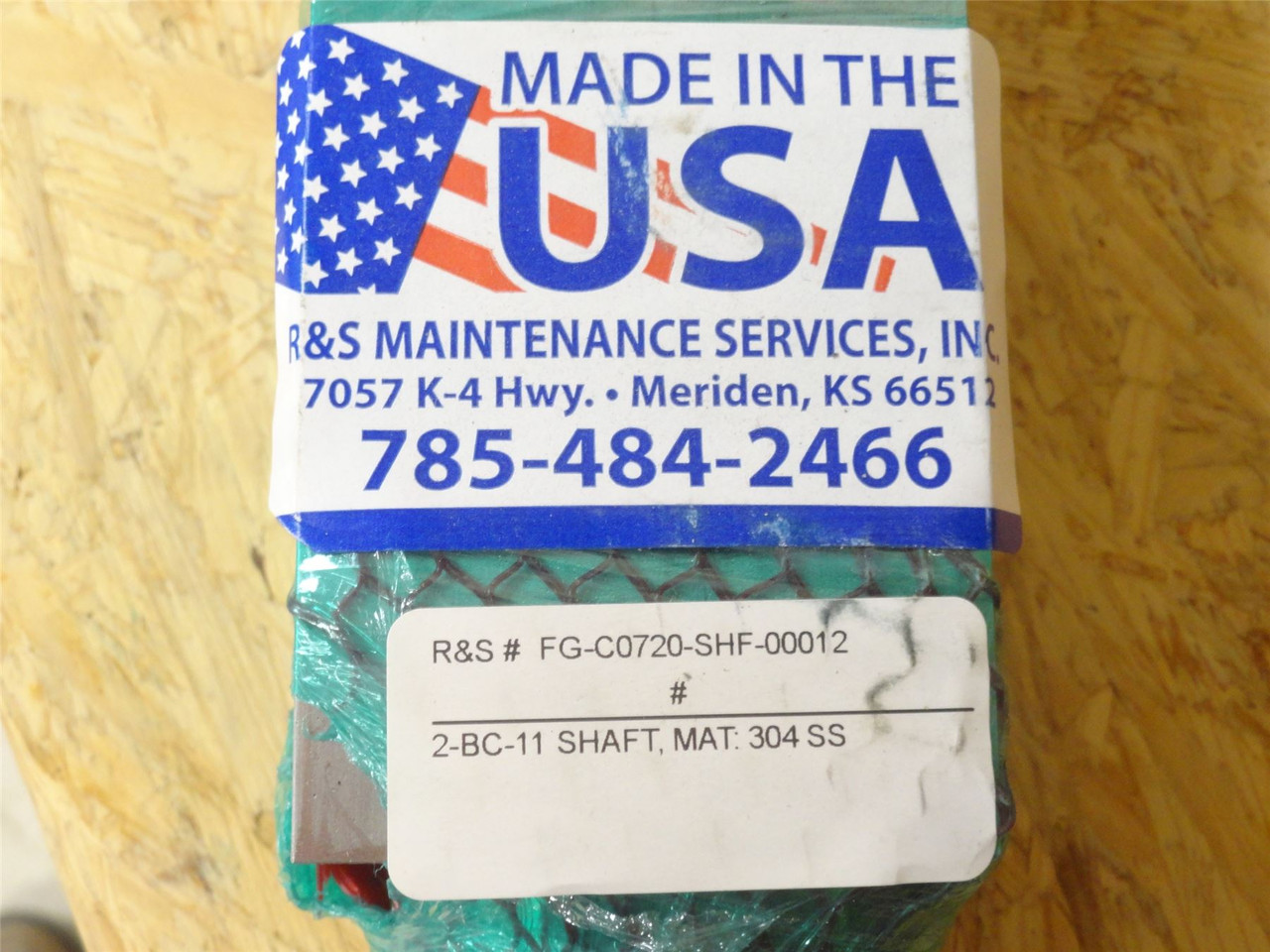 R+S FG-C0720-SHF-00012; Conveyor Shaft SS; 35" Long; 2 BC 11