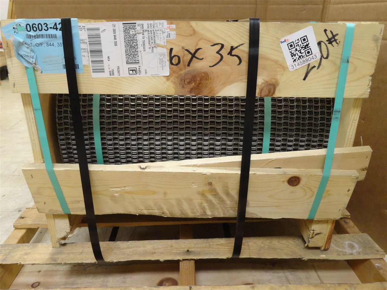 JBT 28-0603-421; Belt; O/F8; 44; SS; 26" Width x 35' Length