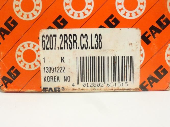 FAG 6207-2RSR.C3.L38; Ball Bearing; 35mm ID x 72mm OD x 17mm W