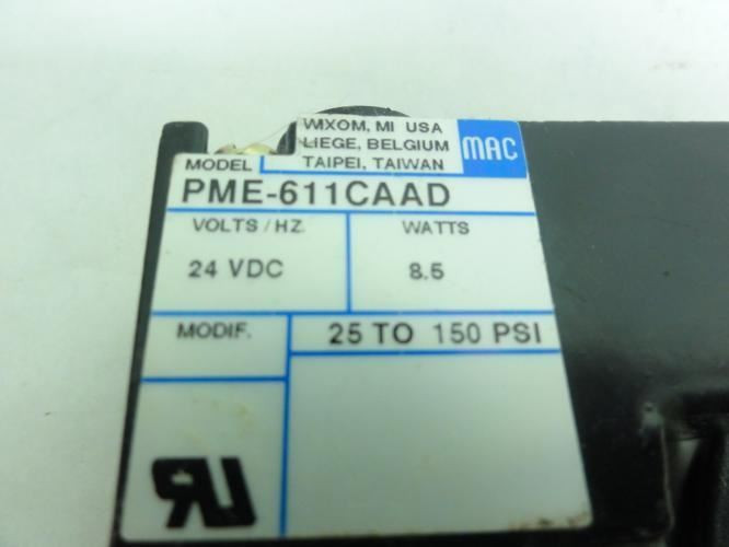 MAC PME-661CAAD; Solenoid Valve; 24VDC; 25-150PSI